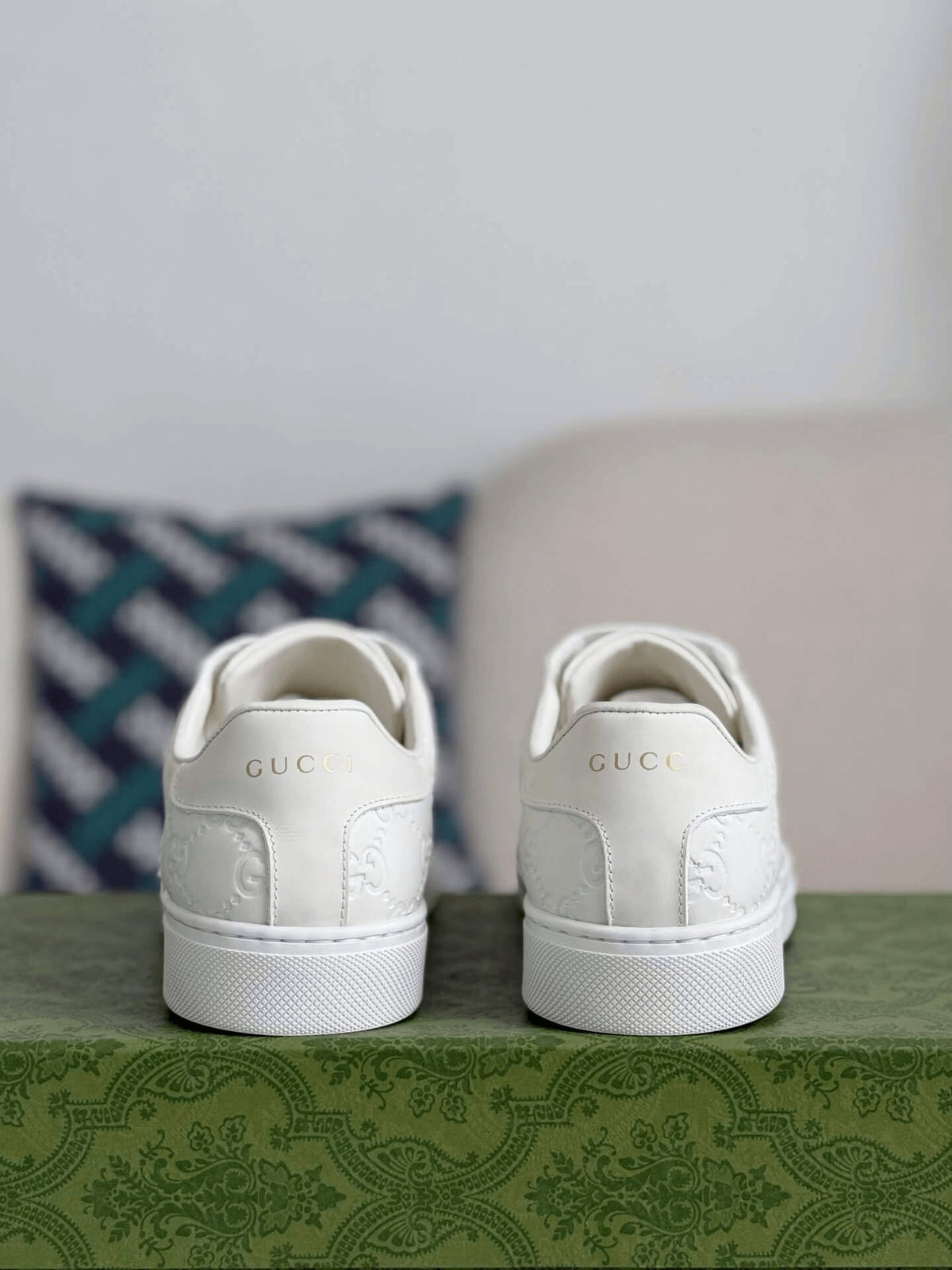 Gucci Ace Sneaker – White GG Logo Leather