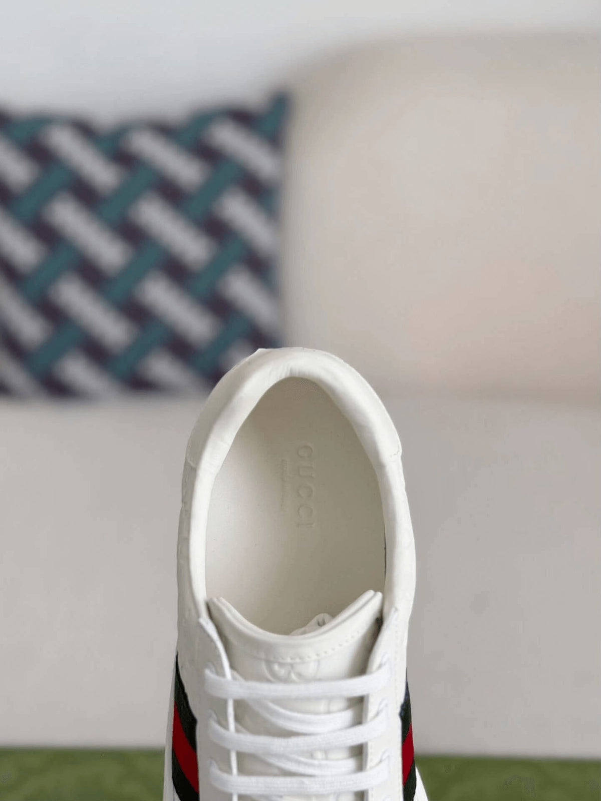 Gucci Ace Sneaker – White GG Logo Leather
