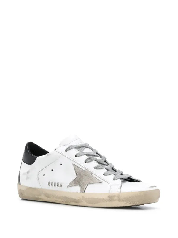 Golden Goose Super-Star sneakers with black heel tab and metal studs