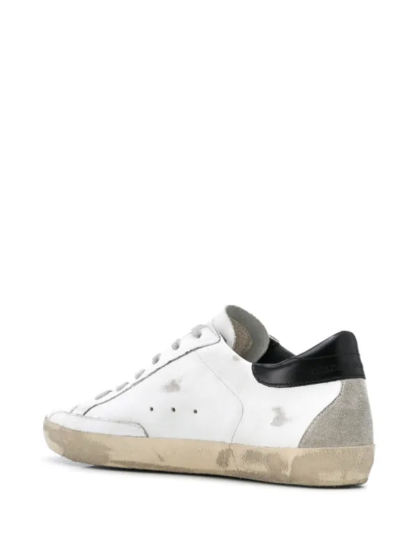 Golden Goose Super-Star sneakers with black heel tab and metal studs