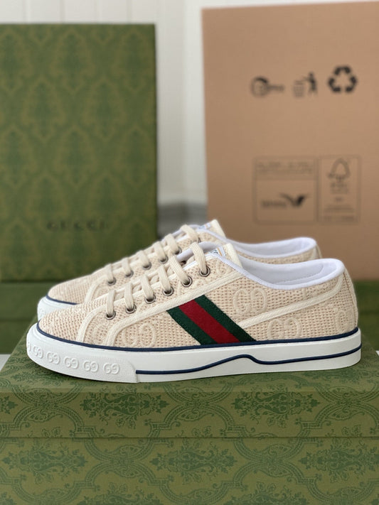Gucci Tennis 1977 – Off-White GG Embroidered Canvas