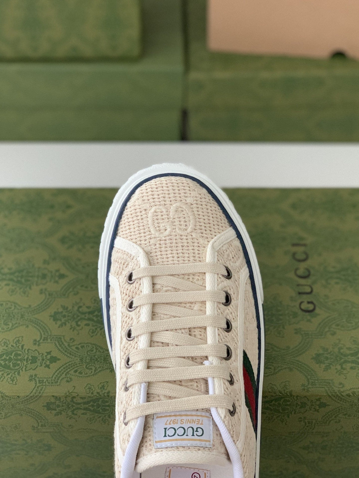 Gucci Tennis 1977 – Off-White GG Embroidered Canvas