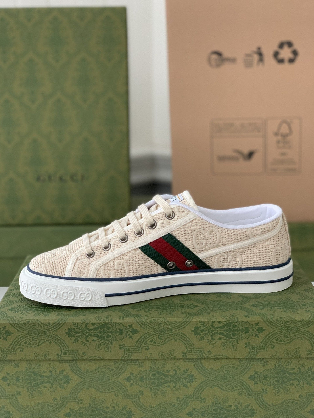 Gucci Tennis 1977 – Off-White GG Embroidered Canvas