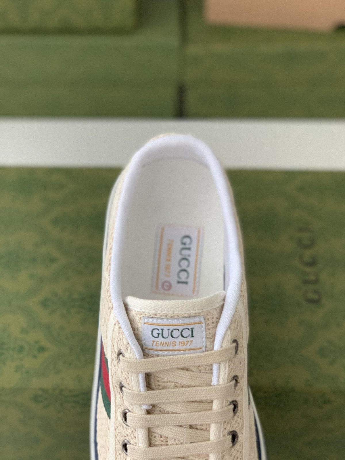 Gucci Tennis 1977 – Off-White GG Embroidered Canvas