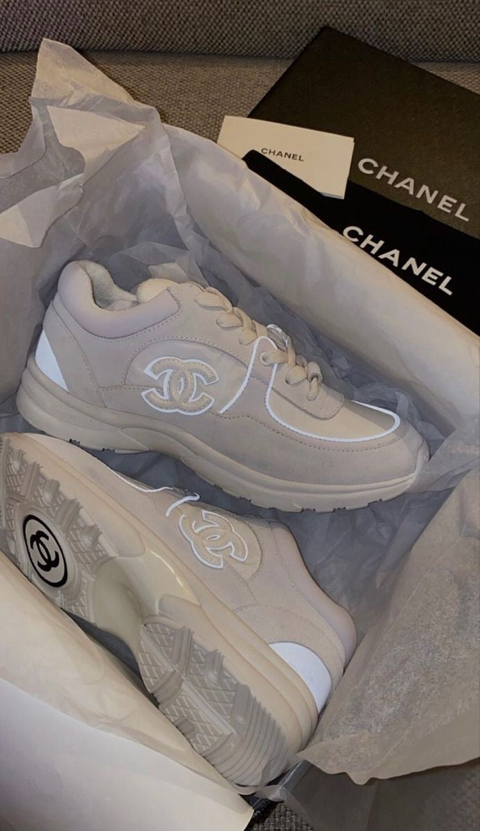 Chanel Low Suede Triple White Reflective
